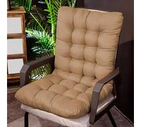 Rr tianshi Coussin de chaise en bois épais avec dossier haut antidérapant et doux pour chaise longue, bureau et intérieur (80 x 40 cm, beige)