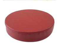Rr tianshi Coussin de chaise rond imperméable en cuir épais pour jardin, intérieur, maison, bureau (40 x 40 x 3 cm, rouge vin)