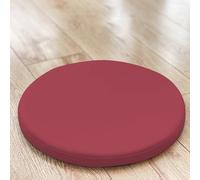 Rr tianshi Coussins de chaise ronds imperméables et lavables pour cuisine, terrasse, jardin (40 x 40 x 3 cm, bordeaux)