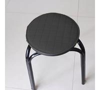 Rr tianshi Galettes de chaise imperméables - Coussin de chaise rond antidérapant - Coussin de chaise pour maison, bureau, jardin, salle à manger à l'intérieur (diamètre : 33 cm, noir)