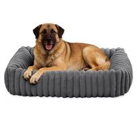 Rr tianshi Grand lit pour chien de taille moyenne, ultra doux et lavable, matelas en fourrure chauffant, apaisant, avec housse amovible à fermeture éclair pour animaux de compagnie, antidérapant (L-92