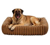 Rr tianshi Grand lit pour chien de taille moyenne, ultra doux et lavable, matelas en fourrure chauffant, apaisant, avec housse amovible à fermeture éclair pour animaux de compagnie, antidérapant (L-92