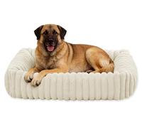 Rr tianshi Grand lit pour chien de taille moyenne, ultra doux et luxueux, lavable, lit pour chiens en fourrure chauffant, apaisant, avec housse amovible à fermeture éclair, antidérapant (M-63 x 53 x