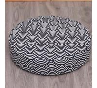 Rr tianshi Housse de siège de chaise ronde avec bandes élastiques, respirantes et durables, pour bar, bureau, maison (diamètre : 50 cm, A)