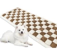 Rr tianshi Housse de siège de voiture pour chien et chat - Chaude, lavable et antidérapante - Coussin de voyage épais pour chiens et chats - Café - 50 x 50 cm