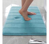 Rr tianshi Tapis de bain antidérapant doux pour salle de bain - Extra doux - Absorbant - Séchage rapide - En mousse à mémoire de forme - 60 x 120 cm - Bleu clair