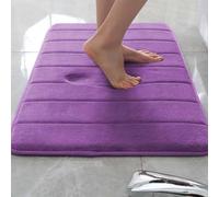 Rr tianshi Tapis de bain antidérapant doux pour salle de bain - Extra doux - Absorbant - Séchage rapide - En mousse à mémoire de forme - 70 x 120 cm - Violet