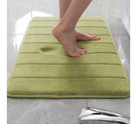 Rr tianshi Tapis de bain antidérapant doux pour salle de bain - Extra doux - Absorbant - Séchage rapide - En mousse à mémoire de forme - 60 x 120 cm - Vert