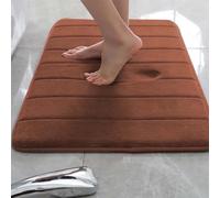 Rr tianshi Tapis de bain antidérapant pour salle de bain, extra doux, absorbant et à séchage rapide, en mousse à mémoire de forme (60 x 120 cm, marron)