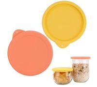 RR100 lot de 2 couvercles en silicone pour Weck Jars, pour modèles 738, 739, 740, 741, 742, 743, 744, 745, 748, 974, sans BPA, allant au lave-vaisselle et au micro-ondes