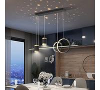 RRBEST Suspension moderne à LED pour table de salle à manger,Variateur de lumière pour salle de séjour Lampe à suspendre,Réglable pour salle à manger Ilot de cuisine Salon