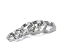RRBXXUYN 1pc 2-1/2" BSPP Female Thread Hex Lock Nut Pipe Fitting 304 Stainless Steel