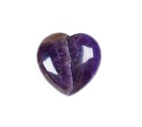 RRBXXUYN Various Materials Gemstones Rose Quartz Crystals Love Heart Shaped Amethyst Home Decoration (Color : Amethyst)