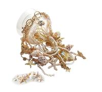 RRCJXLQDSF Boîte à bijoux Ocean Mystery - Style bohème - Boîte surprise - Pleine de bijoux (collier, bracelets, boucles d'oreilles, bagues) - Accessoires romantiques de l'océan pour femme, Alliage