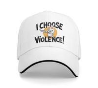 RRCRUHG Casquette de Baseball Classique été Je Choisis Violence Bunny avec Un Couteau Tennis Street Style Soleil Routier Femme crème Solaire Masculine Ajustable Coton Ajustable Chapeau