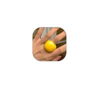 Rrdaily Bague large en acrylique pour femme, grande bague de phalange en résine plastique exagérée épaisse pour gros doigt, accessoires cadeaux, Zinc, Aucune pierre précieuse