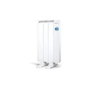 Orbegozo RRE 510 Radiateur à économie d'énergie, 3 éléments chauffants, écran numérique LCD, télécommande, programmable, 500 W, aluminium, blanc