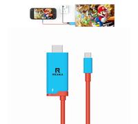 RREAKA Station d'accueil pour Nintendo Switch OLED, adaptateur TV 2 en 1 avec câble HDMI 4K, charge de type C 100 W, station d'accueil portable pour voyage, Samsung Dex S24, MacBook