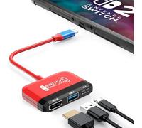 RREAKA Station d'accueil pour Nintendo Switch OLED, adaptateur TV 3 en 1 avec HDMI 4K, port USB 3.0, charge de type C 100 W, station d'accueil portable de voyage, pour Samsung Dex S24, MacBook