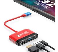 RREAKA Switch2 Station d'accueil TV pour Nintendo Switch 1&2, adaptateur TV 3 en 1 avec HDMI 4K, port USB 3.0, charge de type C 100 W, commutateur portable, pour Samsung Dex, MacBook