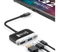 RREAKA Switch2 Station d'accueil TV pour Nintendo Switch 1&2, adaptateur TV 3 en 1 avec HDMI 4K, port USB 3.0, charge de type C 100 W, commutateur portable, station d'accueil de voyage, pour Samsung