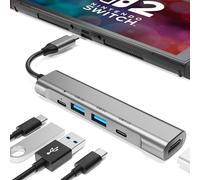 RREAKA Switch2 Station d'accueil TV pour Nintendo Switch2/Switch/Switch OLED, station d'accueil portable de rechange avec adaptateur HDMI 4K 60 Hz, port de type C, port USB pour Nintendo Switch