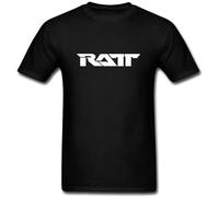 Rrelmy Men's RATT Band Logo T Shirts Black L