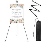 RRFTOK Chevalet instantané de 160 cm, pliable et portable pour bannière de mariage et affiche, trépied en métal avec sac portable.