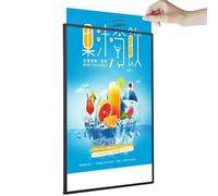 RRHCW Cadre lumineux LED - Cadre publicitaire mural ultra fin - Verre trempé - Tableau de menu rétroéclairé pour restaurants, magasins, cafés - A1