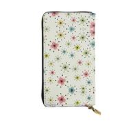 RRhgipp Atomic Stars Portefeuille en cuir avec motif rétro pour femme avec blocage RFID