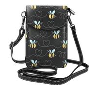 RRhgipp Bee Flying Sac à bandoulière pour téléphone portable en cuir synthétique