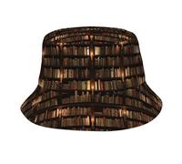 RRhgipp Bibliothèque Bookshelf Book Bucket Hat Printemps Plage Golf Pêche Fun Outdoor Vacances Hommes Femmes Sun Cap Randonnée Noir