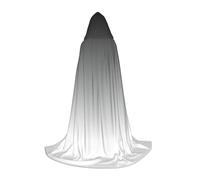 RRhgipp Cape à capuche blanche à noire ombrée longue cape vampire sorcière carnaval Halloween adolescent sorcier costume enfant
