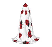 RRhgipp Cape à capuche Coccinelle Longue Cape Vampire Sorcière Carnaval Halloween Adolescent Magicien Costume Enfant