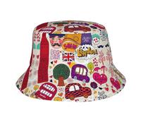 RRhgipp Chapeau cloche scolaire journal en anglais Chapeau de soleil Printemps Plage Golf Pêche Amusant Vacances en plein air Hommes Femmes Chapeau de soleil Randonnée Noir