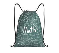 RRhgipp Formulas Shapes Theory Math Lesson Word Sac à dos à cordon de serrage Sac à dos de sport Sac à dos de gym Sac à dos résistant à l'eau Sac à cordon pour femme homme école, Noir , S, Classique