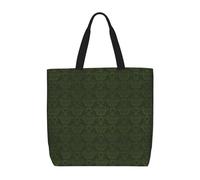 RRhgipp Hunter Sac fourre-tout en toile avec motif pétales de fleurs Vert