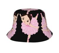 RRhgipp Little Ballerina Dancing Girl Bob Chapeau de soleil Printemps Plage Golf Pêche Amusant Vacances en plein air Hommes Femmes Chapeau de soleil Randonnée Noir