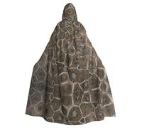 RRhgipp Petoskey Cape à capuche longue en pierre pour vampire sorcière carnaval Halloween 147,3 cm