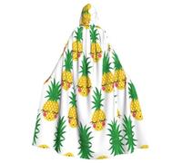 RRhgipp Pineapple1 Cape à capuche longue cape faucheuse vampire sorcière carnaval Halloween magicien 147,3 cm