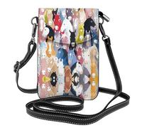 RRhgipp Sac à bandoulière coloré pour téléphone portable en cuir synthétique avec motif chevaux