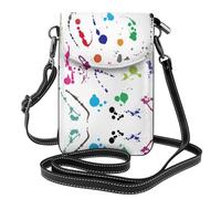 RRhgipp Sac à bandoulière pour téléphone portable en cuir synthétique avec éclaboussures de peinture abstraite