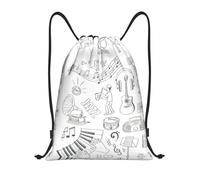 RRhgipp Sac à dos avec cordon de serrage pour instruments performants, notes et petits oiseaux, sac à dos de sport, sac à dos de sport, sac à dos résistant à l'eau, sac à cordes pour femmes hommes