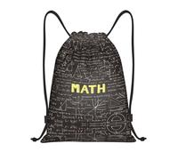 RRhgipp Sac à dos avec cordon de serrage pour l'école, les mathématiques, le sport, la gym, sac à dos résistant à l'eau, sac à cordon, sac à, Noir , S, Classique