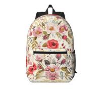 RRhgipp Sac à dos de voyage moderne pour ordinateur portable Motif floral 43,2 cm Grand format école garçon fille femme homme d'affaires sac d'ordinateur cadeau