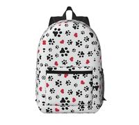 RRhgipp Sac à dos de voyage pour ordinateur portable 43,2 cm Motif patte de chat Cœur chiot Pour école Garçon Fille Femme Business Homme Cadeau