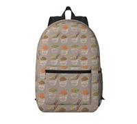 RRhgipp Sac à dos de voyage pour ordinateur portable de 43,2 cm avec coquetier, nouilles, ramen, grande taille, école, garçon, fille, femme, homme d'affaires