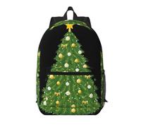 RRhgipp Sac à dos de voyage pour ordinateur portable de 43,2 cm Motif arbre vert de Noël Grand format école garçon fille femme homme d'affaires sac d'ordinateur cadeau
