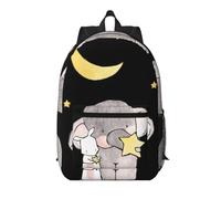 RRhgipp Sac à dos de voyage pour ordinateur portable éléphant et lapin blanc 43,2 cm Grand format école garçon fille femme homme d'affaires sac d'ordinateur cadeau