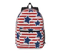 RRhgipp Sac à dos de voyage pour ordinateur portable Motif drapeau étoilé rouge et blanc 43,2 cm Grand format école garçon fille femme homme d'affaires